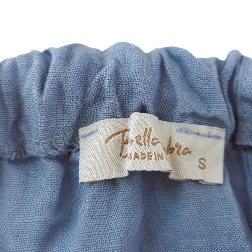 Bellaumbra Chambray Blue 100% Linen Halter Top Small Lagenlook Boho Minimalist - Picture 5 of 7